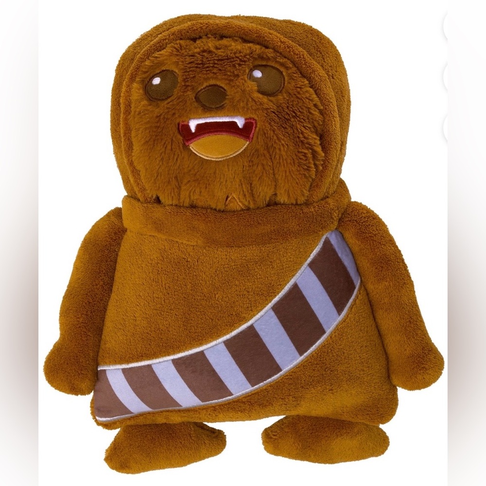 Star Wars Chewbacca Plush Character Toddler Blanket 30” x 40” NWT Brown